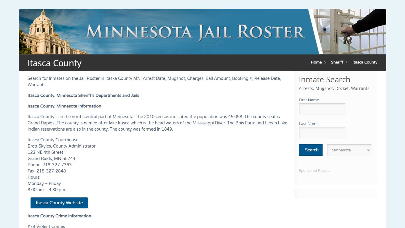 Itasca County | Jail Roster Search - MinnesotaJailRoster.com